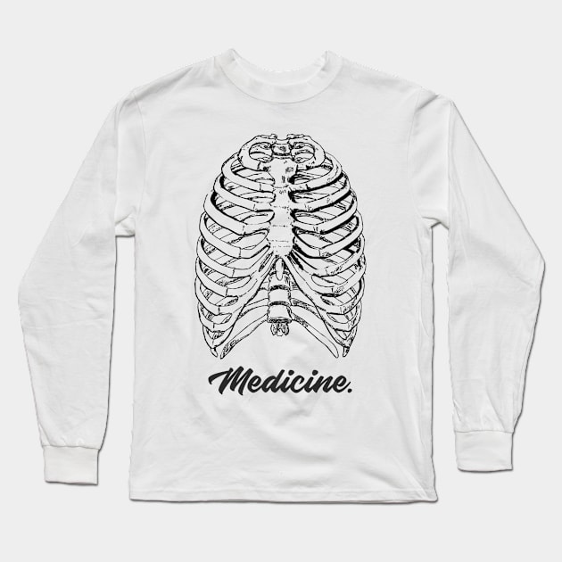 Medicine Anatomy Rips - Medical Student in Medschool Long Sleeve T-Shirt by Medical Student Tees